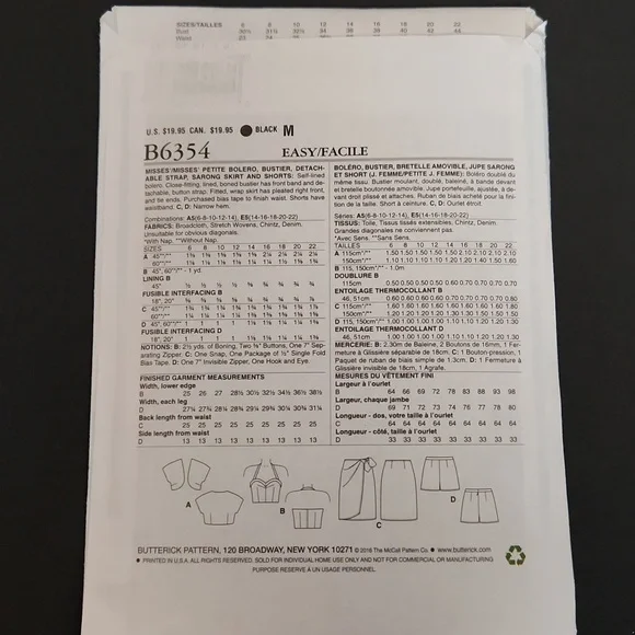 Butterick 6354 - Picture 2 of 2